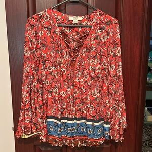 Vintage America peasant style ladies blouse SZ M